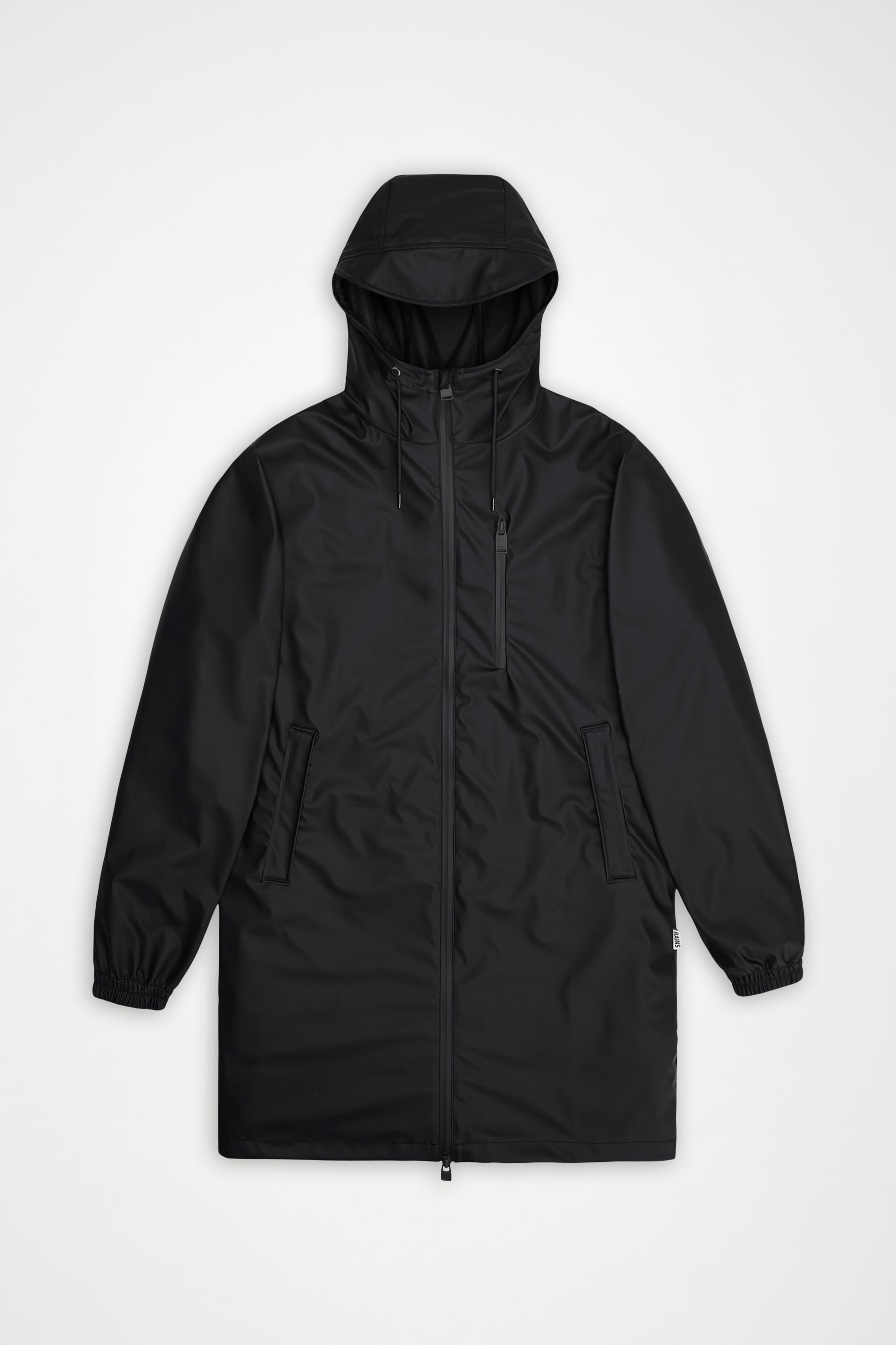 RAINS Long Storm Breaker Black Jacket