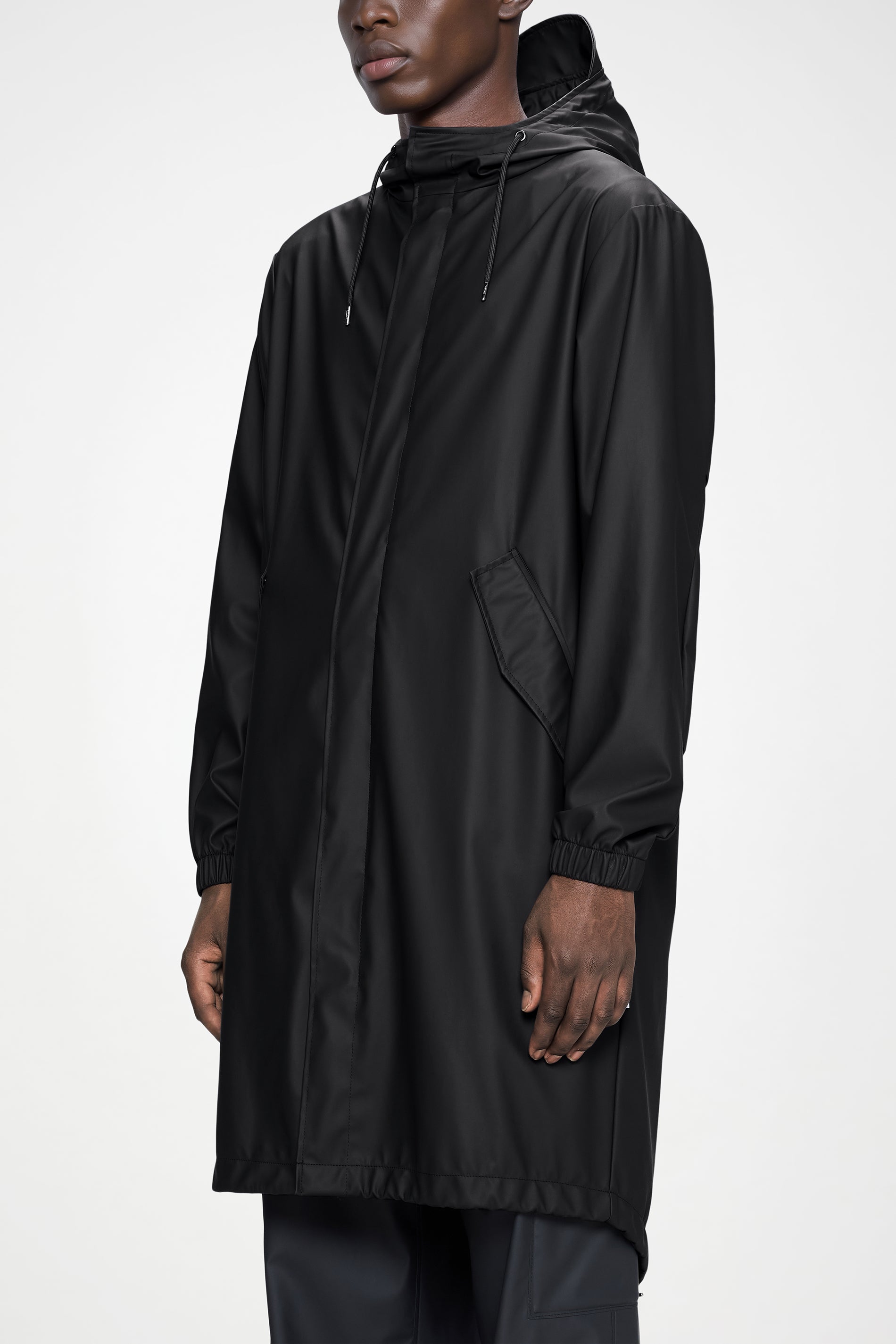 RAINS Fishtail Parka Black Jacket