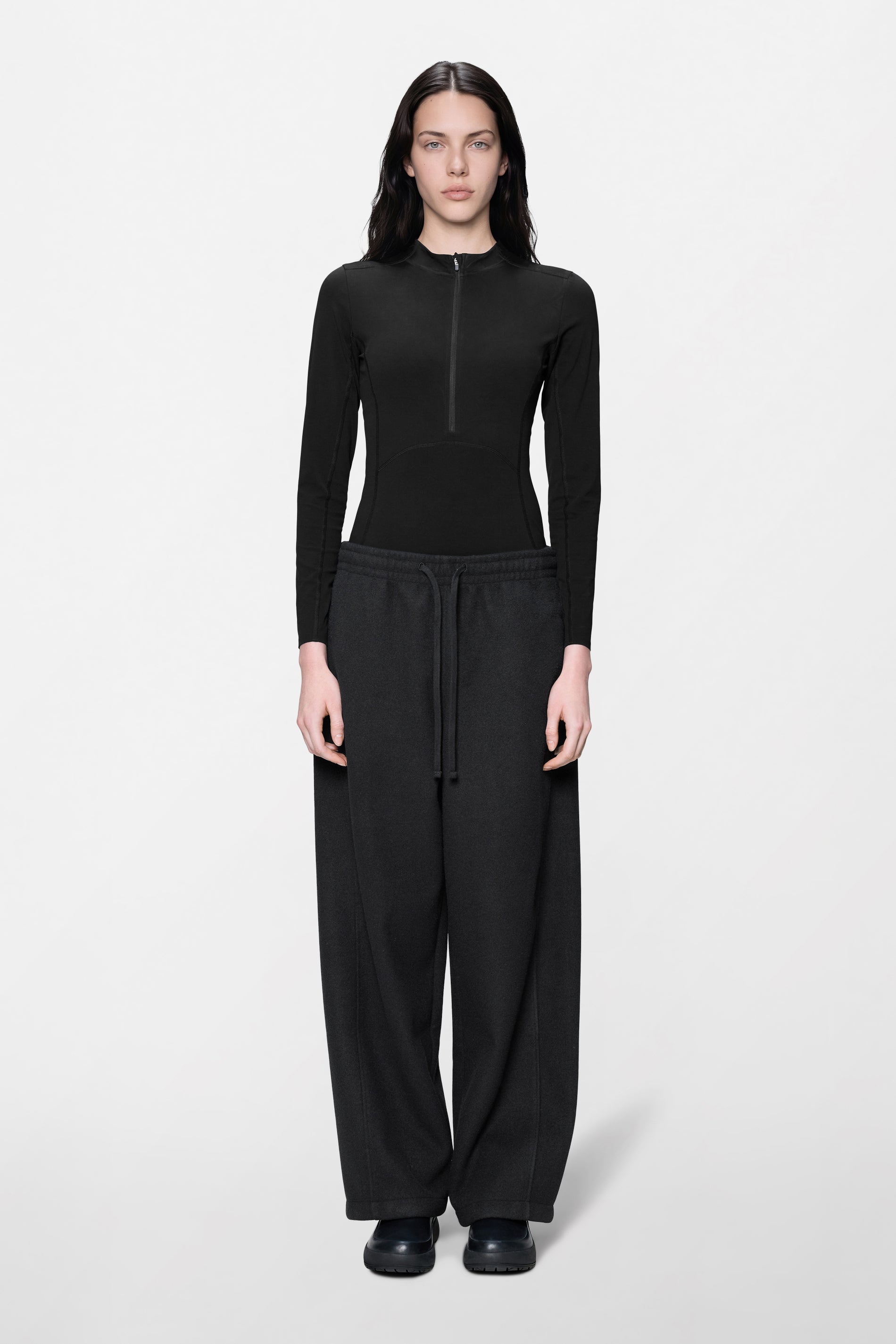 RAINS Fleece Pants Black Pants