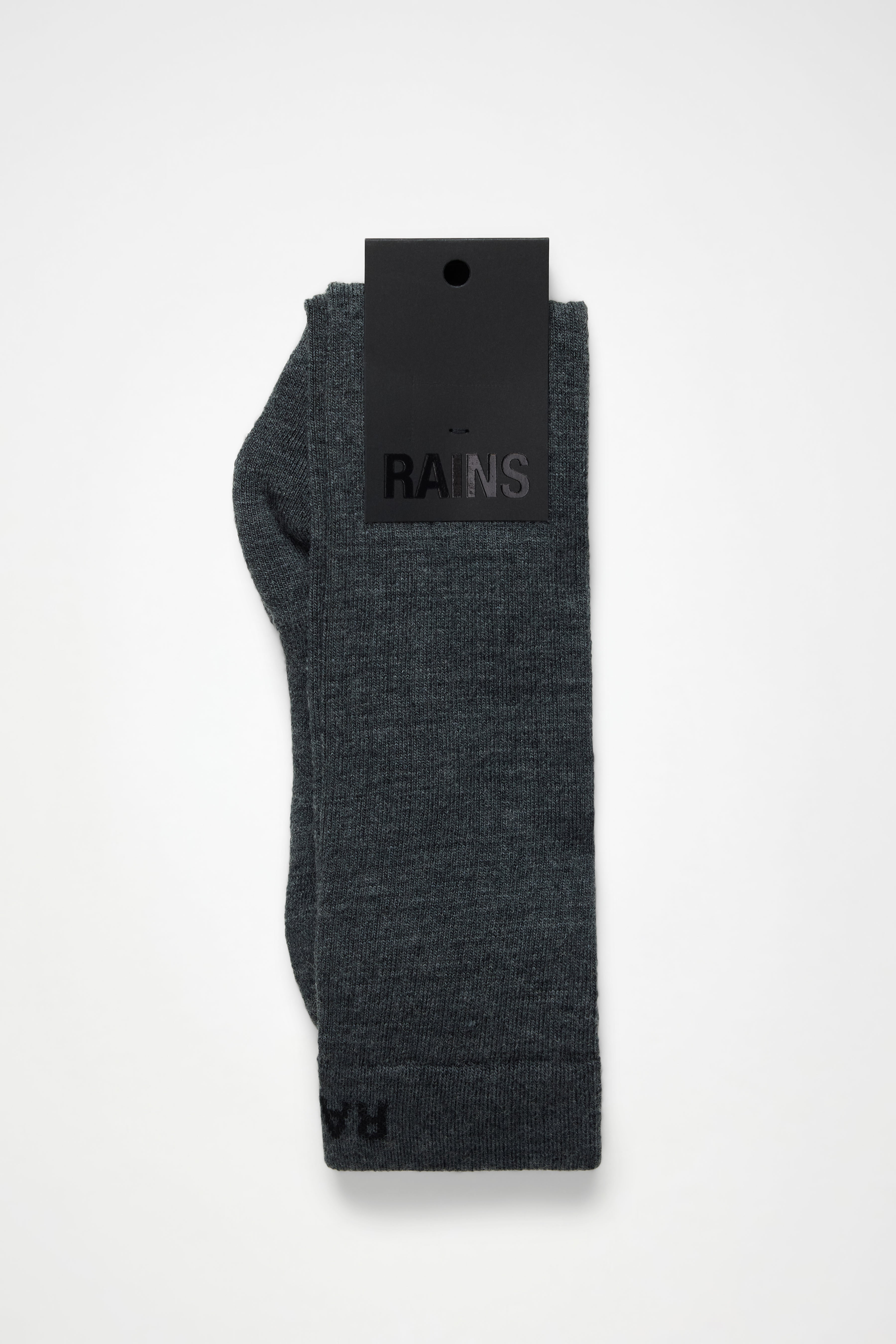 RAINS Logo Knee High Socks Dark Grey Socks