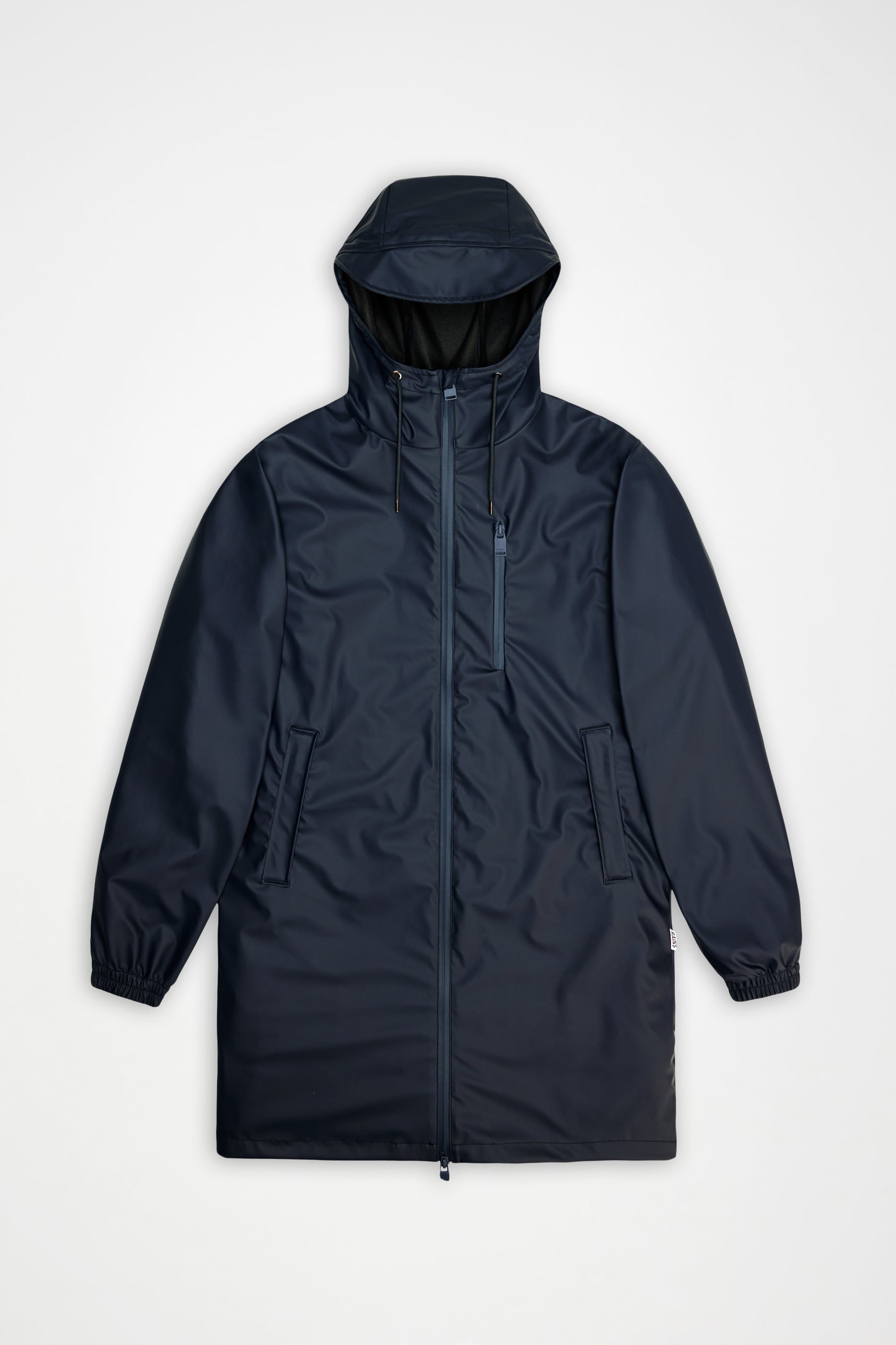 RAINS Long Storm Breaker Navy Jacket