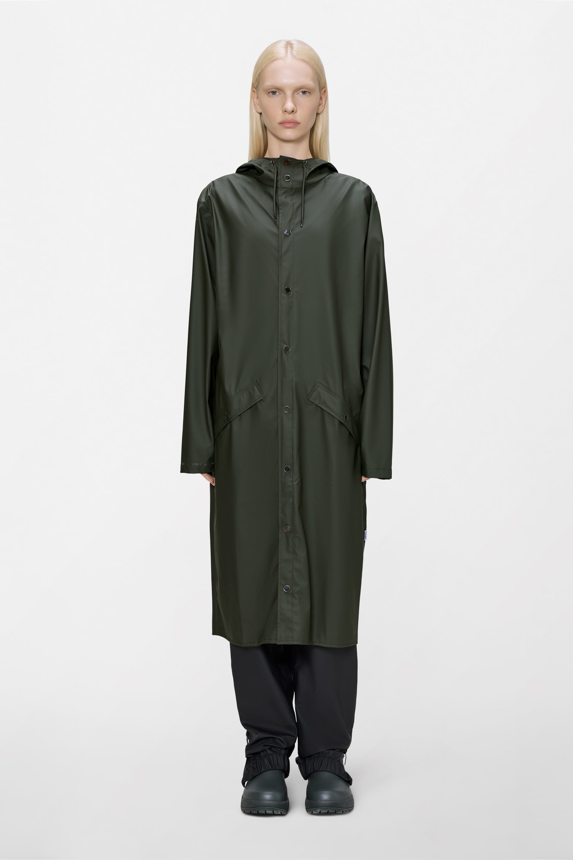 RAINS Longer Jacket Green Jacket
