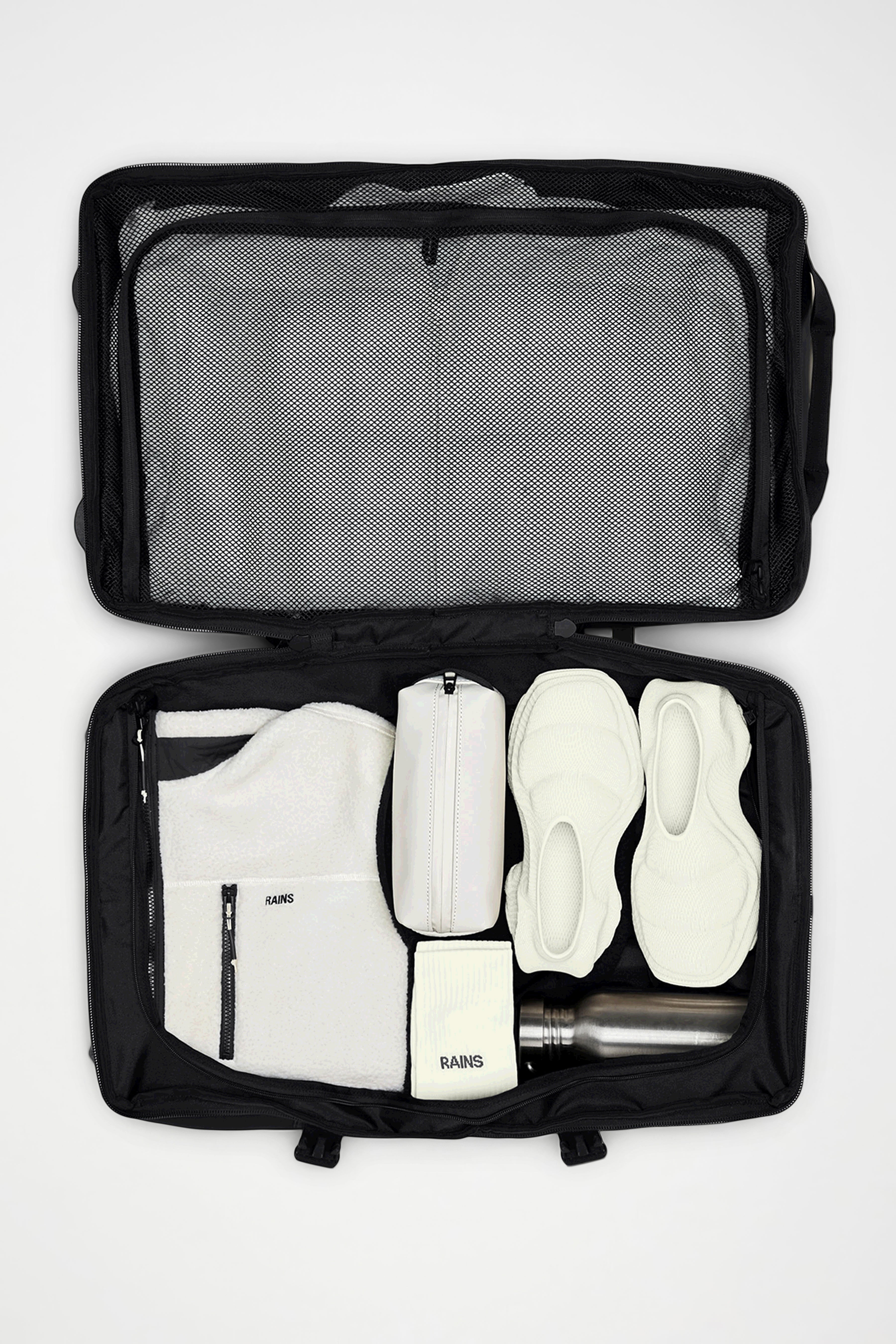 RAINS Texel Check-in Bag Black 76L H66 x D31 x W38 cm Suitcase